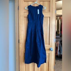 J. Crew Sleeveless Deep Navy Maxi Dress